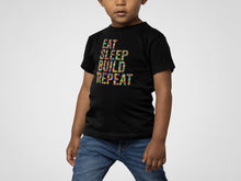 Load image into Gallery viewer, Eat Sleep Build Repeat Shirt, Building Blocks Shirt, Bricks Master Builder Shirt, Demo Expert Shirt
