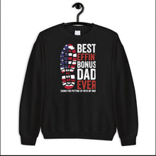 Load image into Gallery viewer, Best Effin’ Bonus Dad Ever Thanks For Putting Up With My Mom Shirt, Daddy American Flag Shirt
