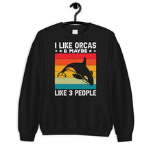 Load image into Gallery viewer, I Like Orcas And Maybe 3 People Shirt, Orca Killer Shirt, Retro Whale Shirt, Whale Lovers Shirt, Orca Shirt
