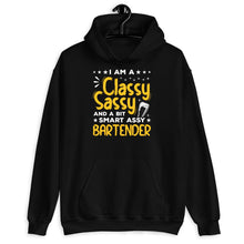 Load image into Gallery viewer, I Am A Classy Sassy And A Bit Smart Assy Bartender Shirt, Professional Bartender Gift, Barman Shirt
