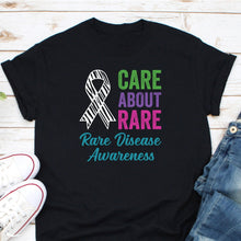 Load image into Gallery viewer, Care About Rare Shirt, Rare Disease Awareness Shirt, Rare Disease Ribbon Shirt
