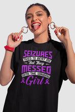 Load image into Gallery viewer, Seizures Tried To Beat But They Messed With The Wrong Girl Shirt, Epilepsy Awareness Shirt
