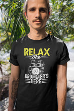 Load image into Gallery viewer, Relax The Drummer&#39;s Here Shirt, Drummer Band Shirt, Drummer Shirt, Musician Shirt, Drum Shirt

