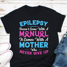 Load image into Gallery viewer, Epilepsy Doesn&#39;t Come With A Manual Shirt, Epilepsy Warrior Tee, Purple Ribbon Shirt, Epilepsy Fighter
