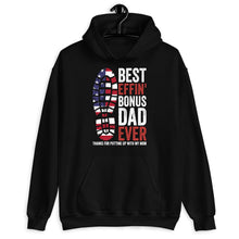 Load image into Gallery viewer, Best Effin’ Bonus Dad Ever Thanks For Putting Up With My Mom Shirt, Daddy American Flag Shirt
