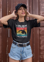 Load image into Gallery viewer, I Like Orcas And Maybe 3 People Shirt, Orca Killer Shirt, Retro Whale Shirt, Whale Lovers Shirt, Orca Shirt
