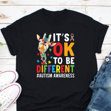 Load image into Gallery viewer, Its Ok To Be Different Shirt, Autism Awareness Shirt, Autism Acceptance Shirt, Autism Support Shirt
