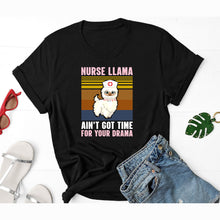 Load image into Gallery viewer, Nurse Llama Shirt, Nurse Shirt, Funny RN Shirt, Registered Nurse Shirt, Nursing Student Shirt
