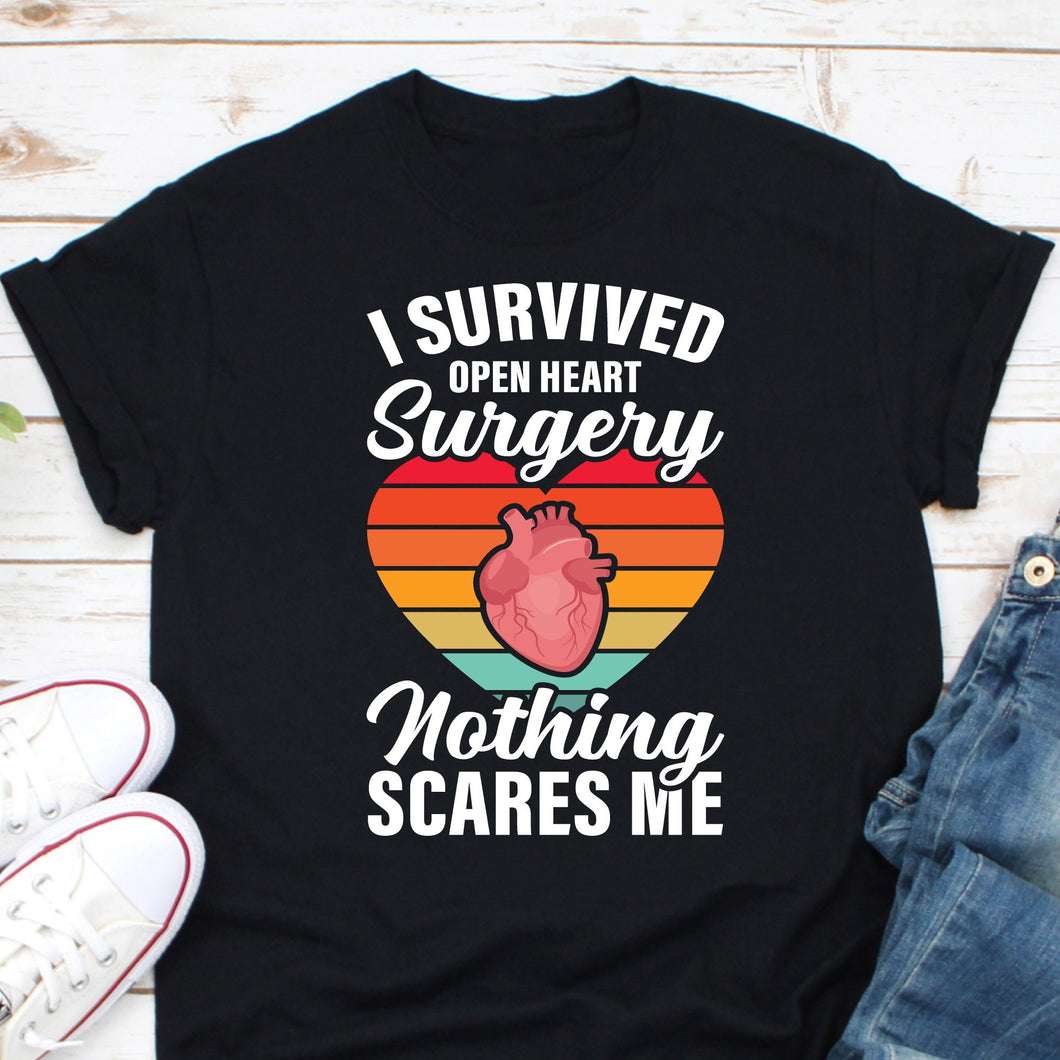 I Survived Open Heart Surgery Shirt, Cardiovascular Heart Disease Shirt, Heart Shirt