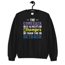 Load image into Gallery viewer, Bladder Cancer Shirt, The Comeback is Always Stronger Than The Setback Shirt, Blue Purple Ribbon Shirt
