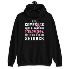 Load image into Gallery viewer, Breast Cancer Awareness Shirt, The Comeback Is Always Stronger Than Setback Shirt
