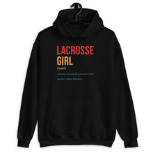 Load image into Gallery viewer, Lacrosse Girl Definition Shirt, Lacrosse Lover Shirt, Lacrosse Player Shirt, Lacrosse Team Tee
