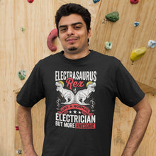 Load image into Gallery viewer, Electrasaurus Rex Shirt, Electrician Shirt, Electrician Dinosaur Shirt, Electrical Engineer Tee
