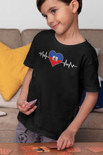 Load image into Gallery viewer, Haiti Heart Flag Shirt, Haitian Pride Shirt, Haitian Flag Shirt, Haiti Travel Shirt, Gift For Haitian
