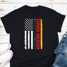 Load image into Gallery viewer, German American Flag Shirt, American Grown With German Root, German Pride Shirt, American Pride Shirt
