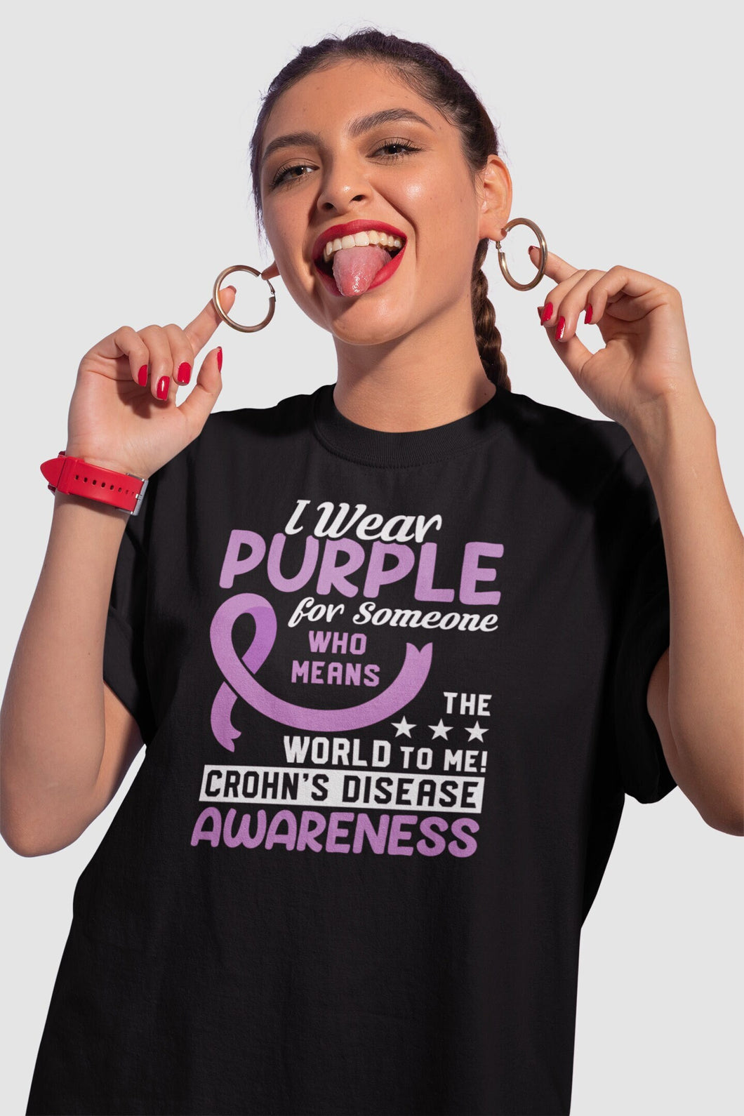 I Wear Purple For Someone I Love Shirt, Crohn's Disease Shirt, Crohn's Disease Awareness Tee, Crohn's Awareness