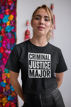 Load image into Gallery viewer, Criminal Justice Major Shirt, Law Enforcement Shirt, Future Criminologist, Crime Investigator
