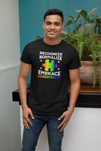 Load image into Gallery viewer, Recognize Normalize Embrace Neurodiversity Shirt, ADHD Awareness Shirt, Autism Support Shirt, Autism Day Shirt
