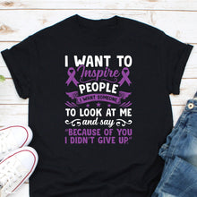 Load image into Gallery viewer, I Want To Inspire People Shirt, SLE Awareness Shirt, Purple Ribbon Shirt, SLE Disease Shirt
