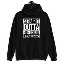 Load image into Gallery viewer, Straight Outta High School Class Of 2027 Shirt, Senior Graduation Class Of 2027 Shirt
