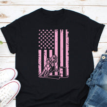 Load image into Gallery viewer, Barrel Racing USA American Flag Shirt, Barrel Racer Shirt, Love Horse Shirt, Horse Riding Shirt
