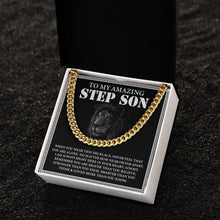 Load image into Gallery viewer, To My Amazing Step Son Necklace, Stepson Gift, Stepson Birthday Gift, Cuban Link Chain For Stepson
