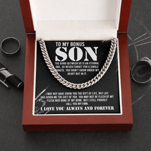 Load image into Gallery viewer, To My Bonus Son I Love You Always and Forever Necklace, Bonus Son Gift, Stepson Birthday Gift
