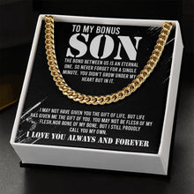 Load image into Gallery viewer, To My Bonus Son I Love You Always and Forever Necklace, Bonus Son Gift, Stepson Birthday Gift
