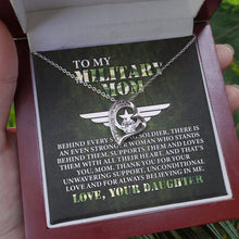 Load image into Gallery viewer, To My Military Mom Necklace, Military Mom Gifts, Military Mom Birthday Gift, Greatest Military Mom Gift
