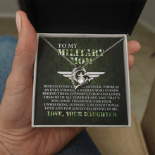 Load image into Gallery viewer, To My Military Mom Necklace, Military Mom Gifts, Military Mom Birthday Gift, Greatest Military Mom Gift
