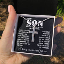 Load image into Gallery viewer, To My Son I Love You Now And Forever Necklace, Mother To Son, Son Birthday, Sentimental Son Gift
