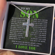 Load image into Gallery viewer, To My Son I Love You Necklace, Gift For Son From Mom, Son Birthday Gift, Necklace For My Son
