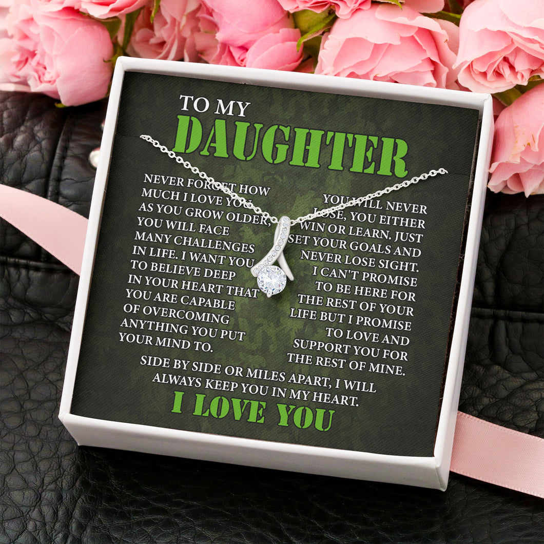 To My Daughter I Love You Necklace, To Daughter From Dad, Birthday Gift For Daughter, Necklace For Daughter