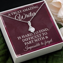 Load image into Gallery viewer, A Truly Amazing Writer Necklace, Gift For Women Writer, Female Writer Appreciation Gift
