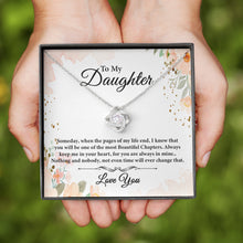 Load image into Gallery viewer, To My Daughter I Love You Forever And Always Necklace, I Love You Gift From Dad, Love Knot For Daughter
