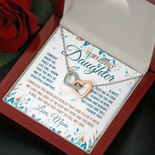 Load image into Gallery viewer, To My Lovely Daughter Necklace, Daughter Gift, Interlocking Heart Necklace For Daughter
