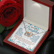 Load image into Gallery viewer, To My Lovely Daughter Necklace, Daughter Gift, Interlocking Heart Necklace For Daughter
