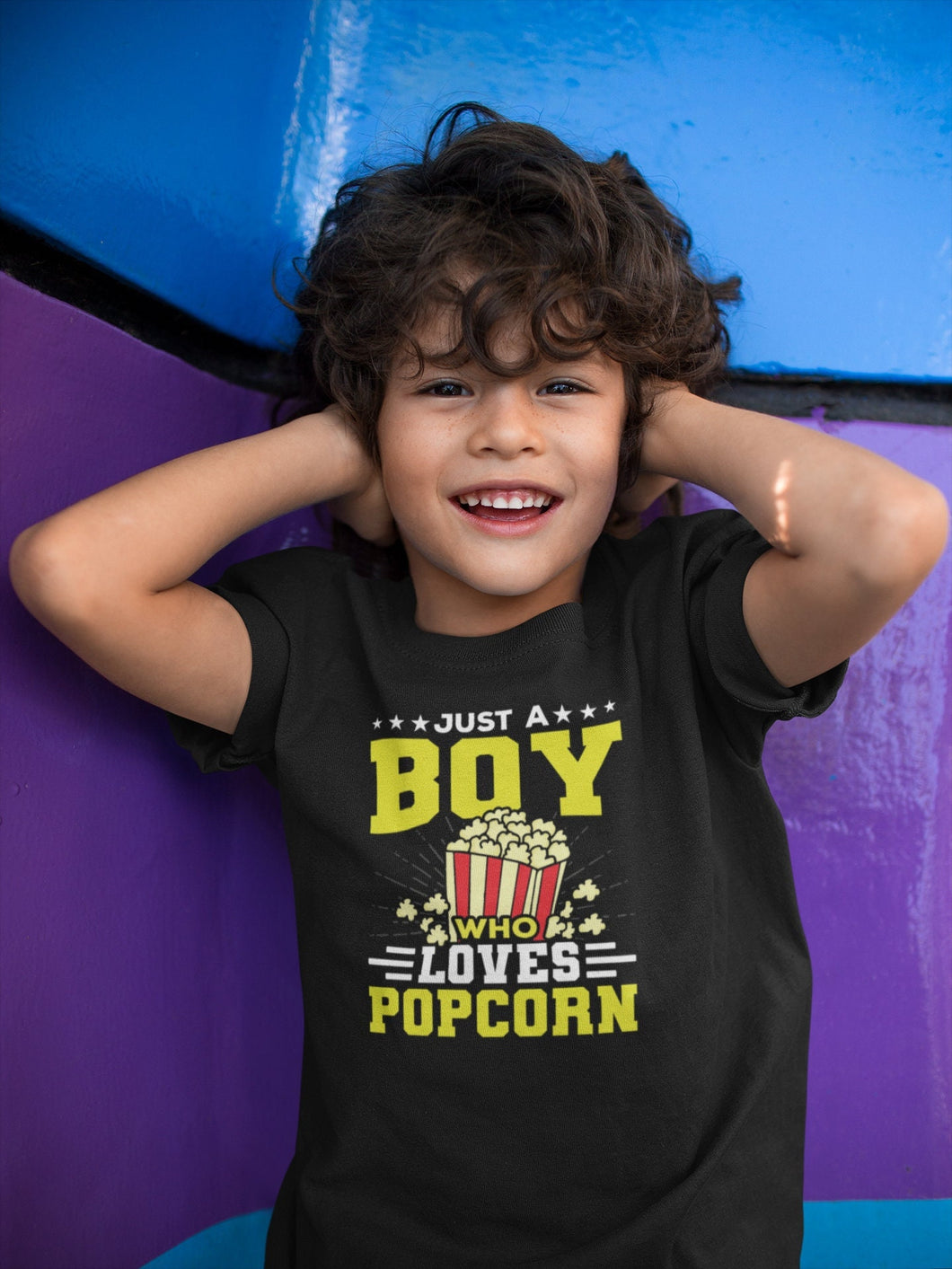 Just a Boy Who Loves Popcorn Shirt, Cinema Movie Watching Shirt, Popcorn Lover Shirt, Eat Pop Corn Shirt