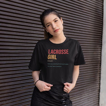 Load image into Gallery viewer, Lacrosse Girl Definition Shirt, Lacrosse Lover Shirt, Lacrosse Player Shirt, Lacrosse Team Tee
