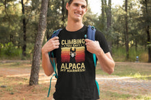 Load image into Gallery viewer, Climbing You Say Alpaca My Harness Shirt, Alpacas Animal Climb Lover Shirt, Rock Boulder Shirt
