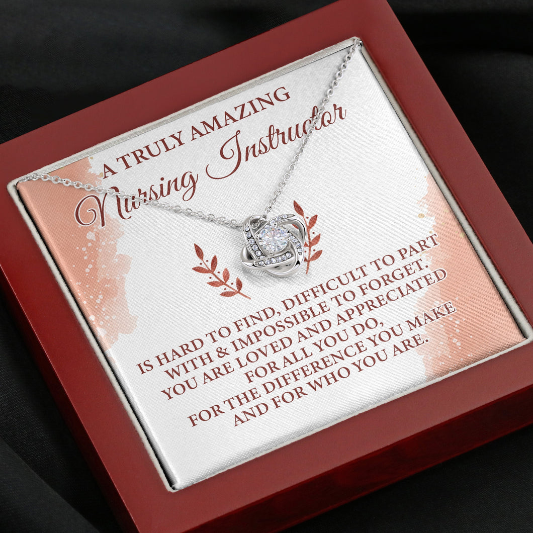 A Truly Amazing Nursing Instructor, Gift For Nursing Instructor, Nursing Instructor Thank You Necklace