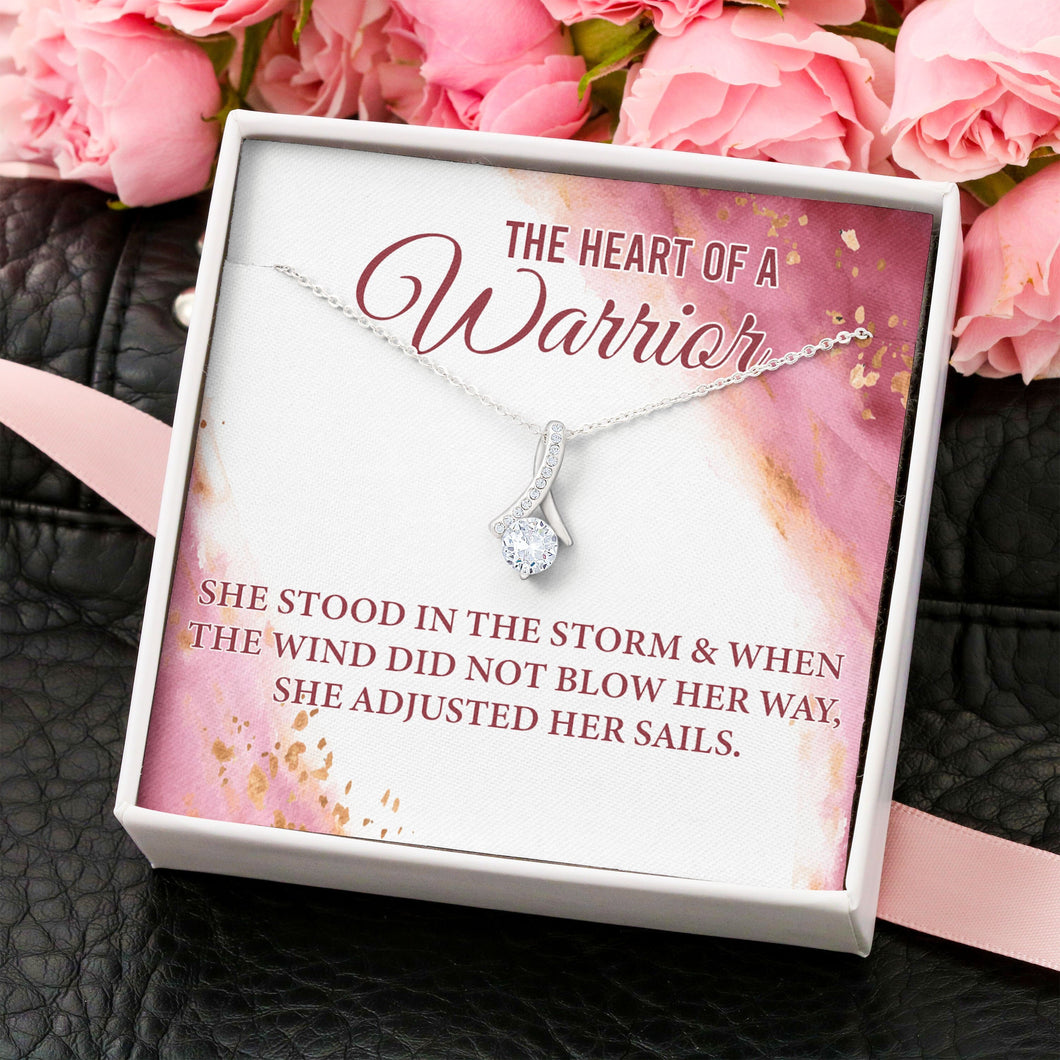 The Heart Of A Warrior Necklace, Alluring Beauty Heart Warrior, Jewelry For Heart Patient, Heart Survivor