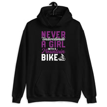 Load image into Gallery viewer, Never Underestimate A Girl With A Mountain Bike Shirt, Mountain Biker Shirt, Girl Biker Shirt, Biking Shirt
