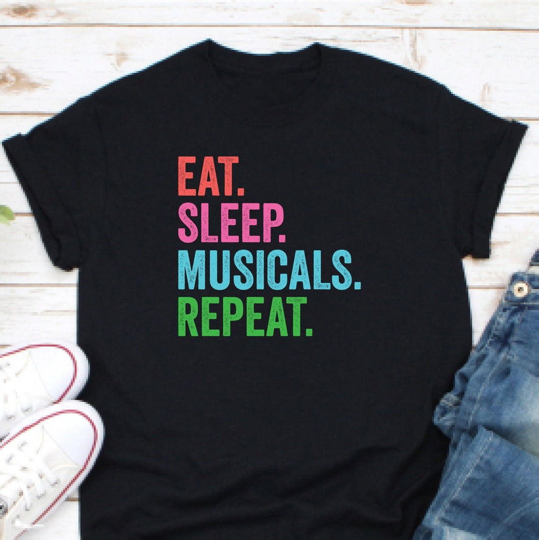 Eat Sleep Musicals Repeat Shirt, Musical Lover Shirt, Musician Shirt, Music Shirt