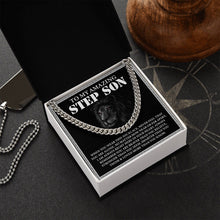 Load image into Gallery viewer, To My Amazing Step Son Necklace, Stepson Gift, Stepson Birthday Gift, Cuban Link Chain For Stepson
