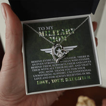 Load image into Gallery viewer, To My Military Mom Necklace, Military Mom Gifts, Military Mom Birthday Gift, Greatest Military Mom Gift
