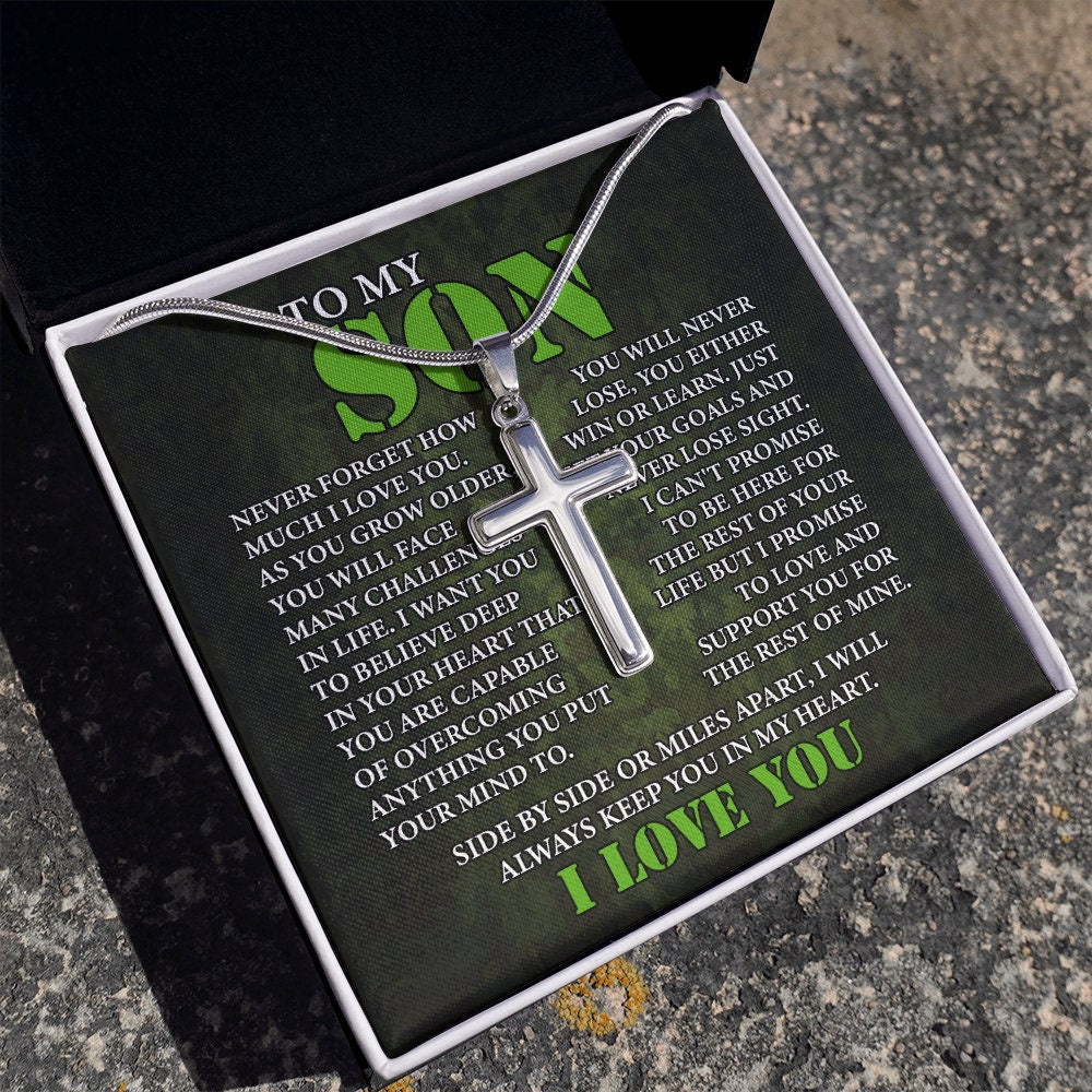 To My Son I Love You Necklace, Gift For Son From Mom, Son Birthday Gift, Necklace For My Son