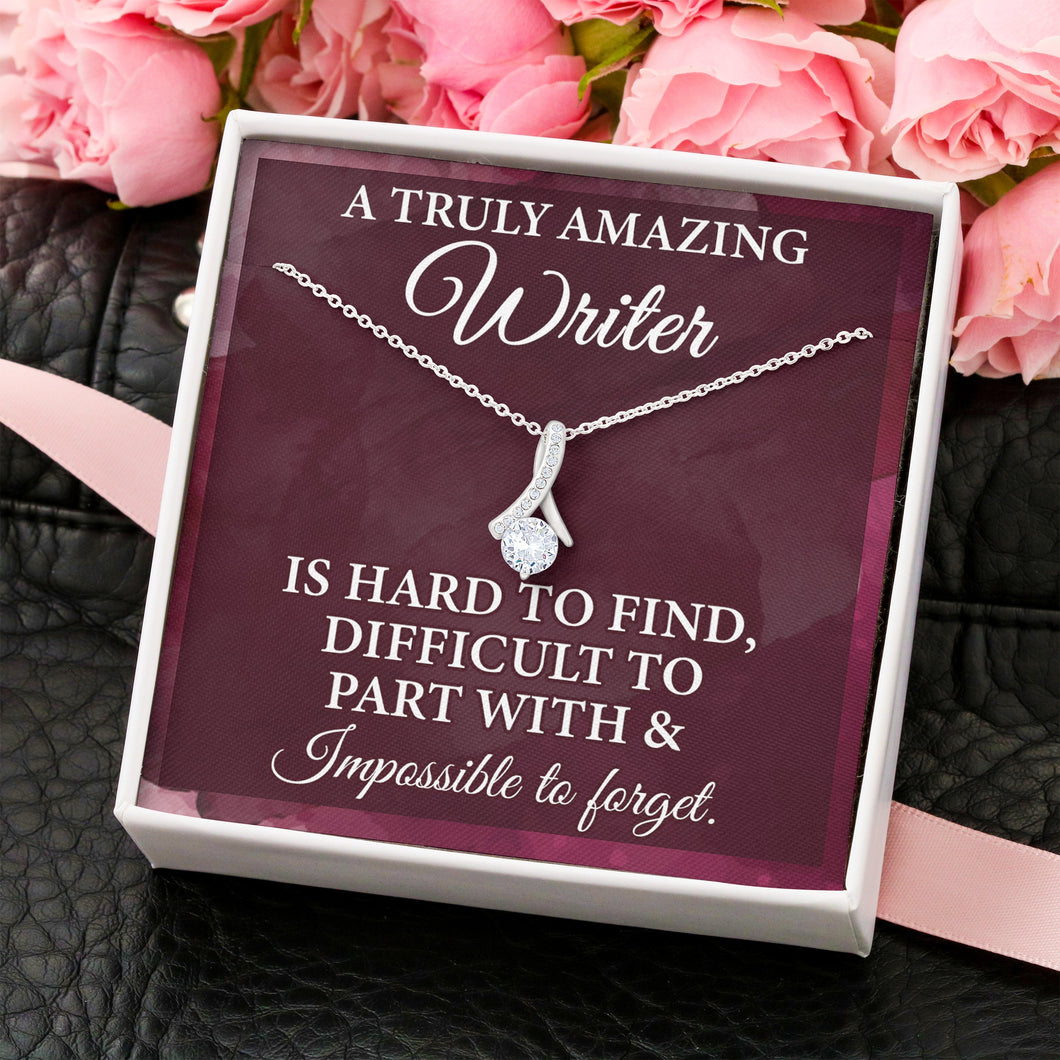 A Truly Amazing Writer Necklace, Gift For Women Writer, Female Writer Appreciation Gift