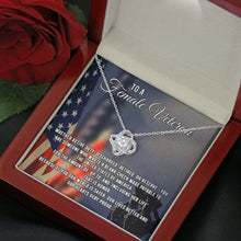 Load image into Gallery viewer, To A Female Veteran Necklace, Female Veteran Gift, Retirement Army Present, To Female Soldier
