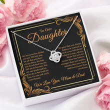 Load image into Gallery viewer, To Our Daughter Necklace, Daughter Gift, Love Knot Necklace Gift For Daughter
